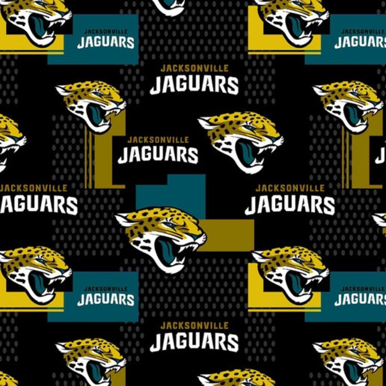 Licensed NFL Jacksonville Jaguars Cotton 14728 Fabric by the Yard